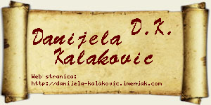 Danijela Kalaković vizit kartica
